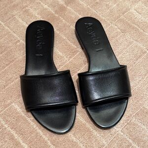 Aeyde Elegant Black Slide Sandals